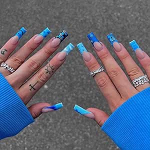 25 cute blue nail